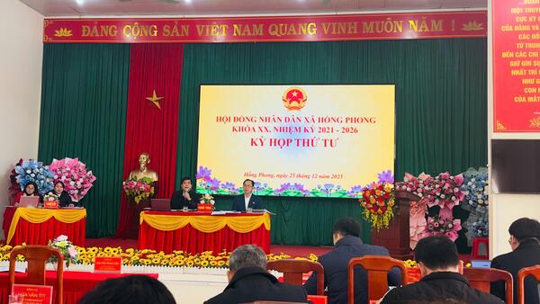 HĐND XÃ HỒNG PHONG TỔ CHỨC KỲ HỌP THỨ TƯ, KHÓA XX, NHIỆM KỲ 2021–2026