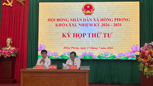 KỲ HỌP THỨ TƯ (KỲ HỌP THƯỜNG LỆ GIỮA NĂM 2026) HỘI ĐỒNG NHÂN DÂN XÃ HỒNG PHONG KHÓA XXI NHIỆM KỲ 2026 – 2031