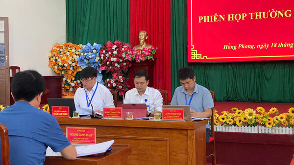 XÃ HỒNG PHONG: TỔ CHỨC HỘI NGHỊ UBND XÃ THƯỜNG KỲ THÁNG 8, TRIỂN KHAI NHIỆM VỤ THÁNG 9 NĂM 2026